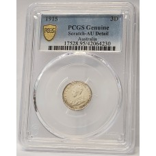 AUSTRALIA 1915 . THREEPENCE . GENUINE AUSTRALIA 1915 . THREEPENCE . GENUINE